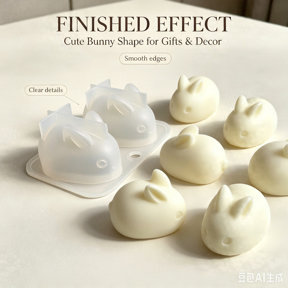 Candle Making Items - 3D Mini Rabbit Silicone Mold Food