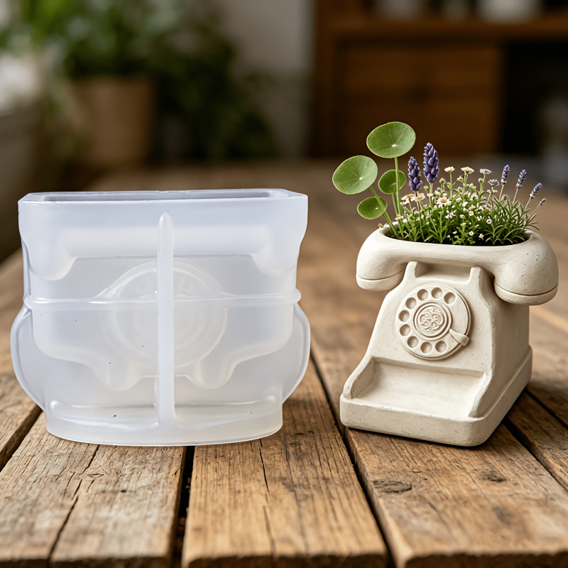 Candle Making Pot - 3D Vintage Rotary Telephone Succulent Pot