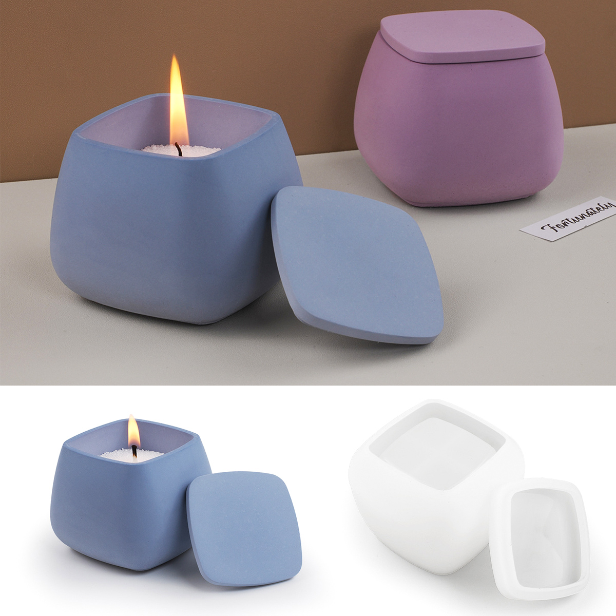 Square Candle Jar Silicone Mol - đánh giá và giá Candle Making Pot