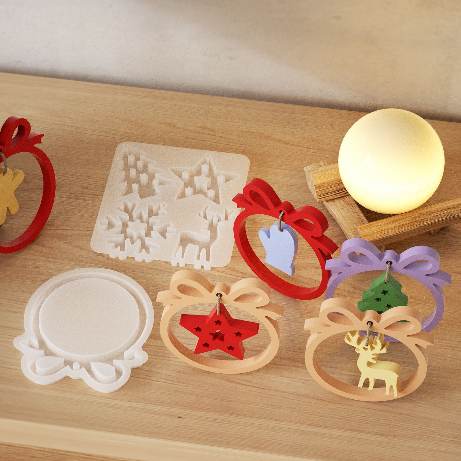 1/3 piece Christmas resin sili - đánh giá và giá Candle Making Items