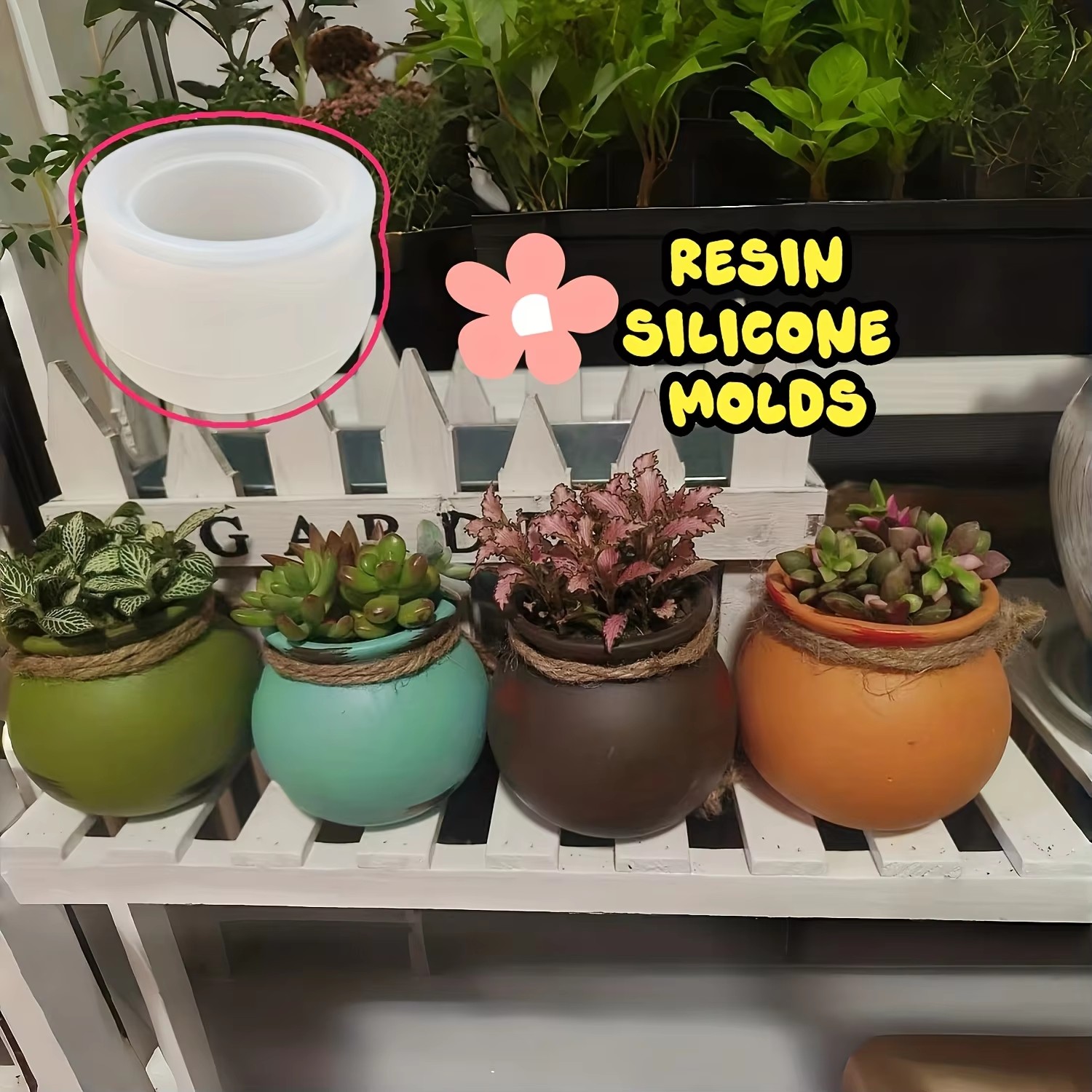 Silicone Flower Pot Molds, Res - đánh giá và giá Candle Making Pot