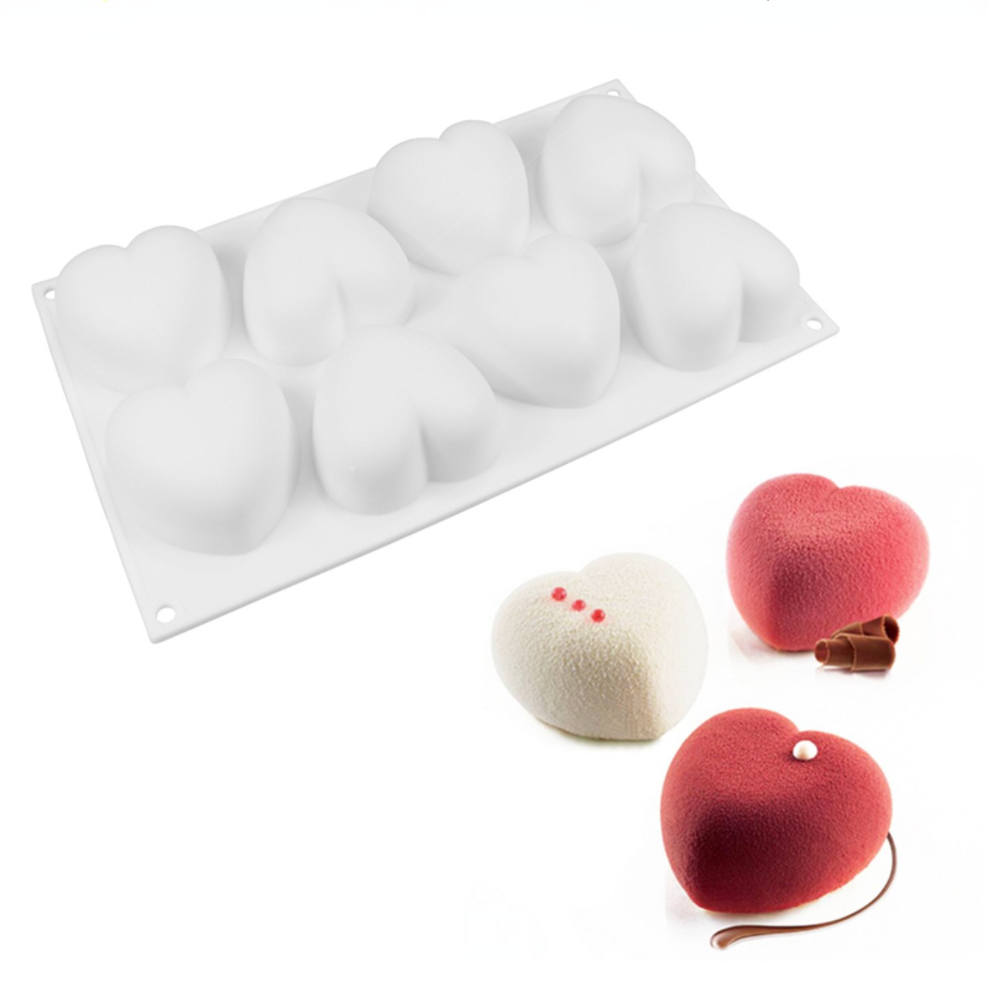 Love Heart Silicone Soap Mold  - đánh giá và giá Candle Making Items