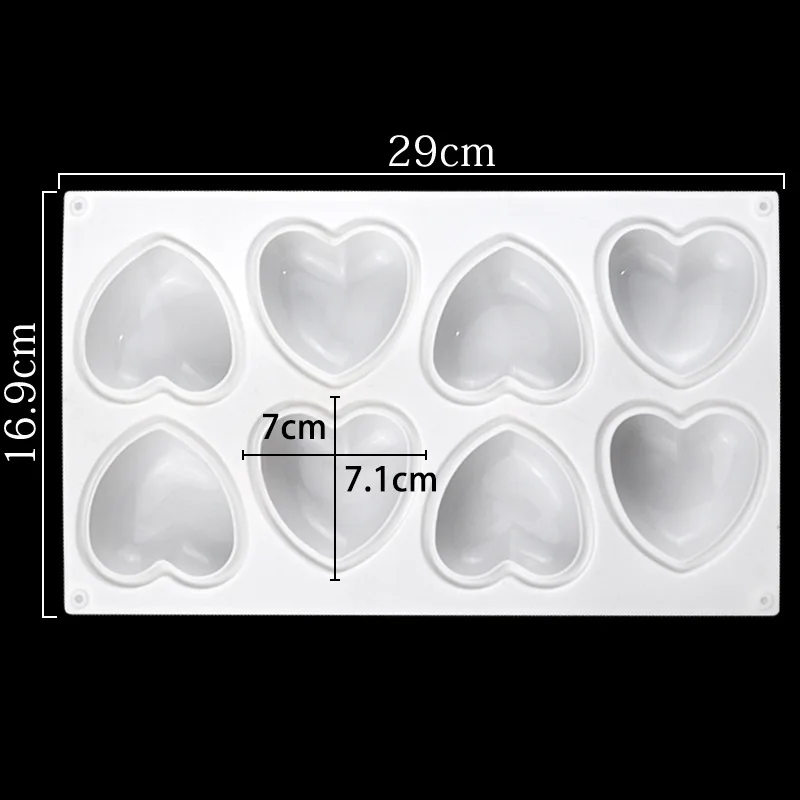 Love Heart Silicone Soap Mold  - đánh giá và giá Candle Making Items